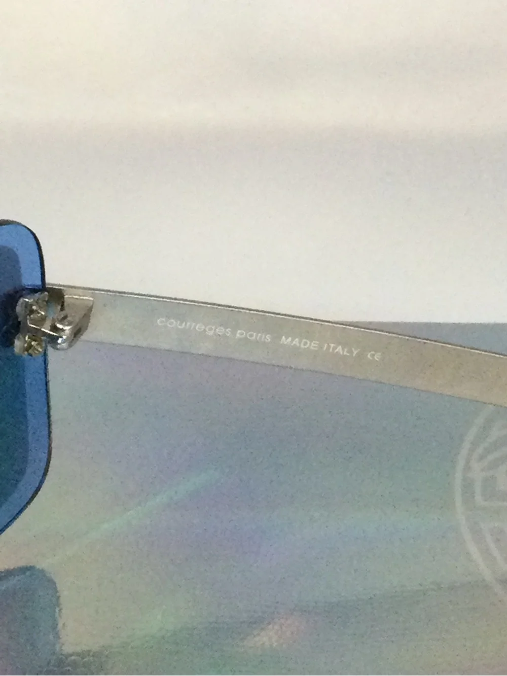 Courrèges Paris Rimless Blue Sunglasses